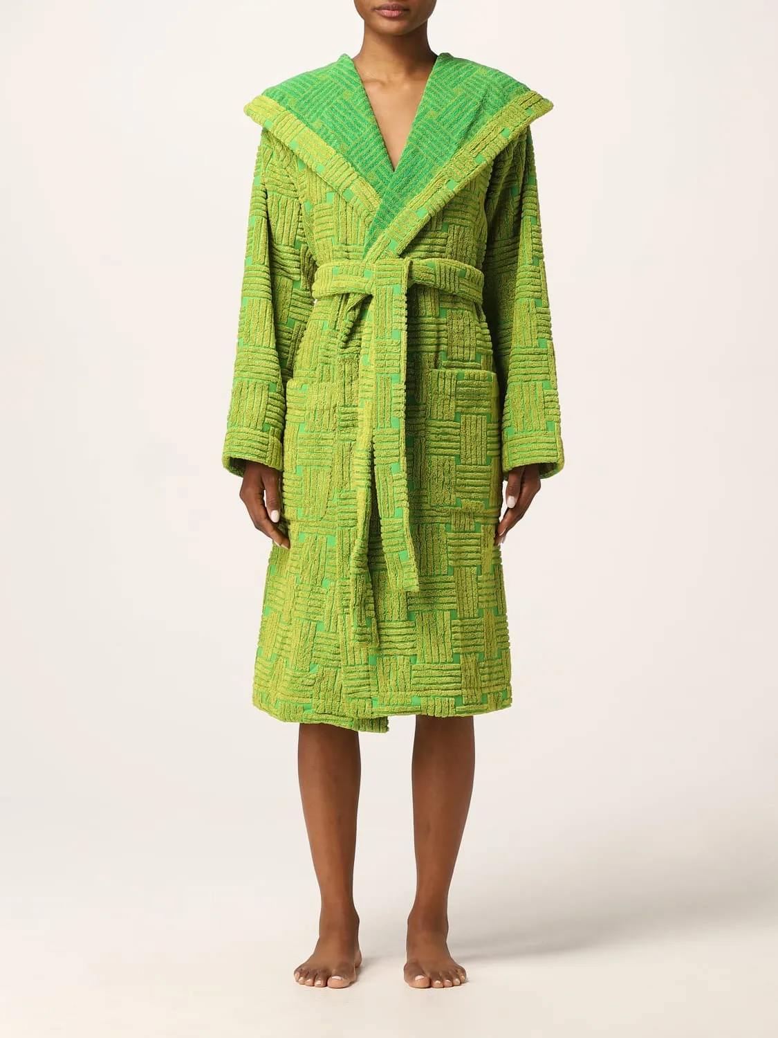 Albornoz de Bottega Veneta en entrelazado de algodón