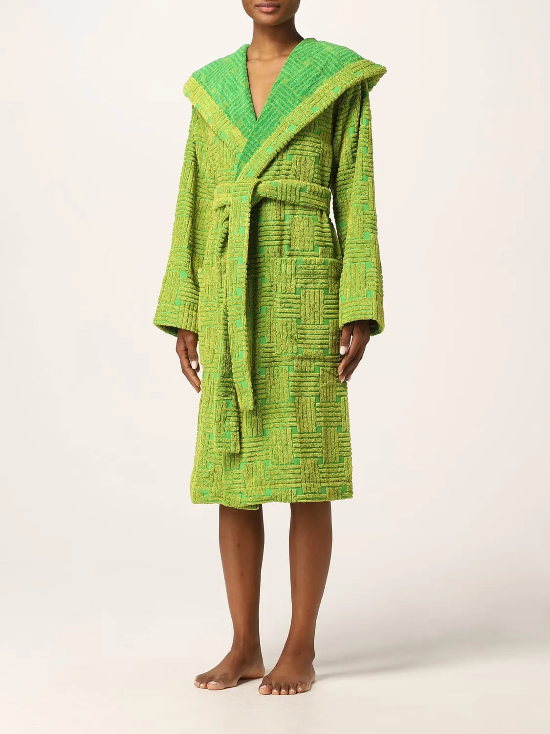 Albornoz de Bottega Veneta en entrelazado de algodón