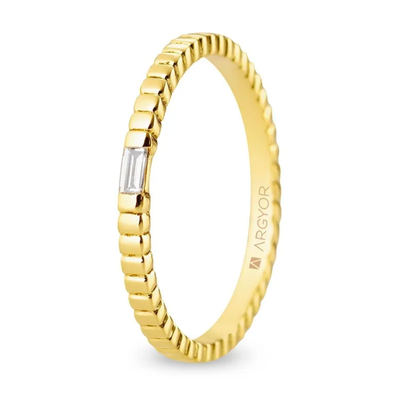 Alianza "Argyor" Diamante/Geométrica Oro 18k 1.8mm (5118535D)
