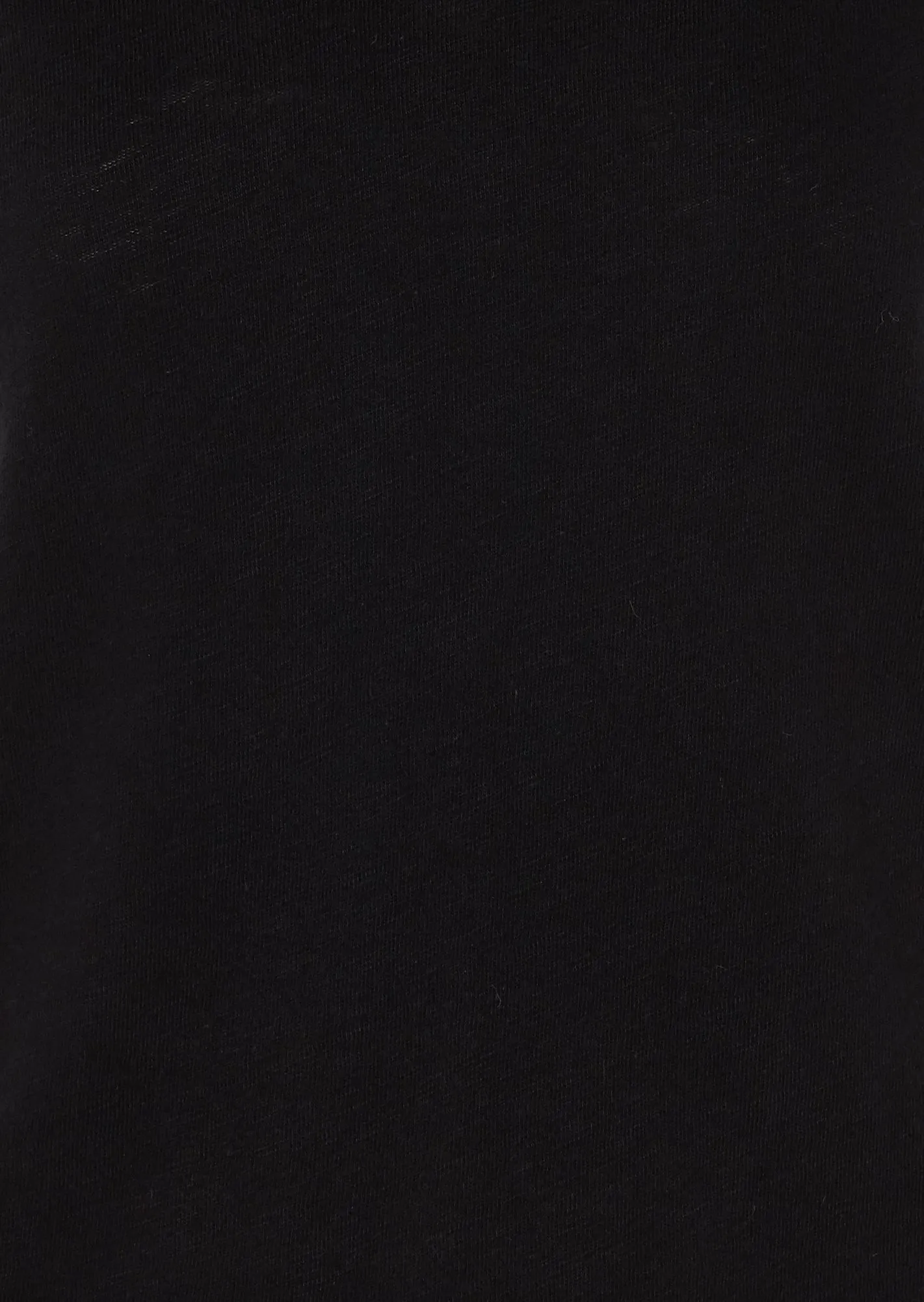 AMERICAN VINTAGE SONOMA - Camiseta de algodón con cuello de pico en negro