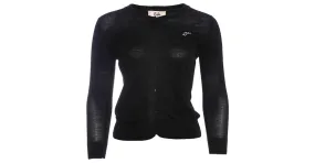 Autre Marque Rika, cardigan negro semitransparente 