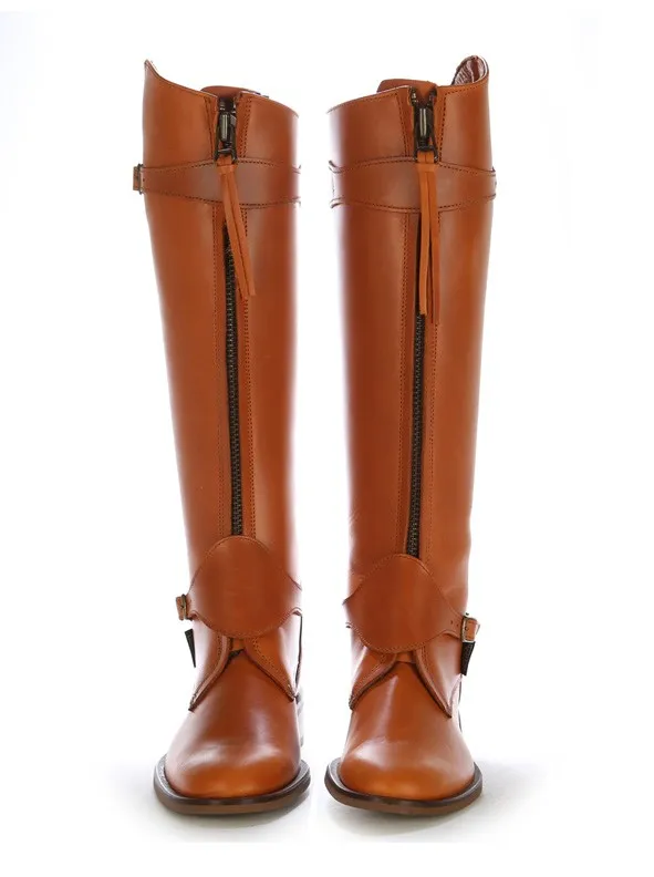 Bota hipica camel a medida-