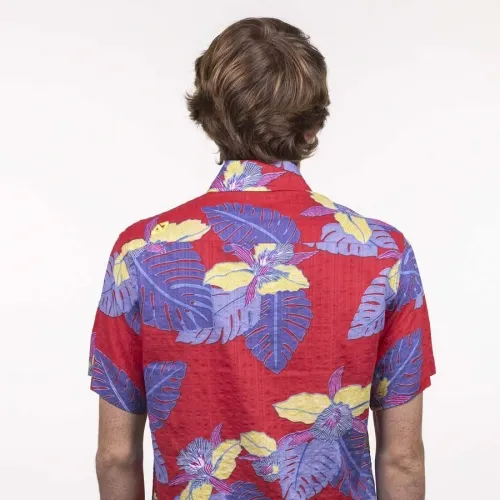Camisa HYDROPONIC Manga corta Hombre divertida MAGNUM P.I. RED HAWAIIAN Ref. 21052-01 roja hawaiana