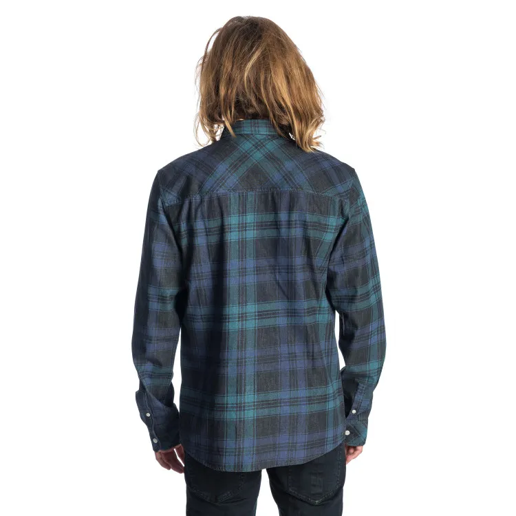 Camisa RIP CURL de Manga Larga franela Hombre Cowabunga Shirt Long Sleeve Light Green Light Green Ref. CSHFM4 cuadros tonos azul