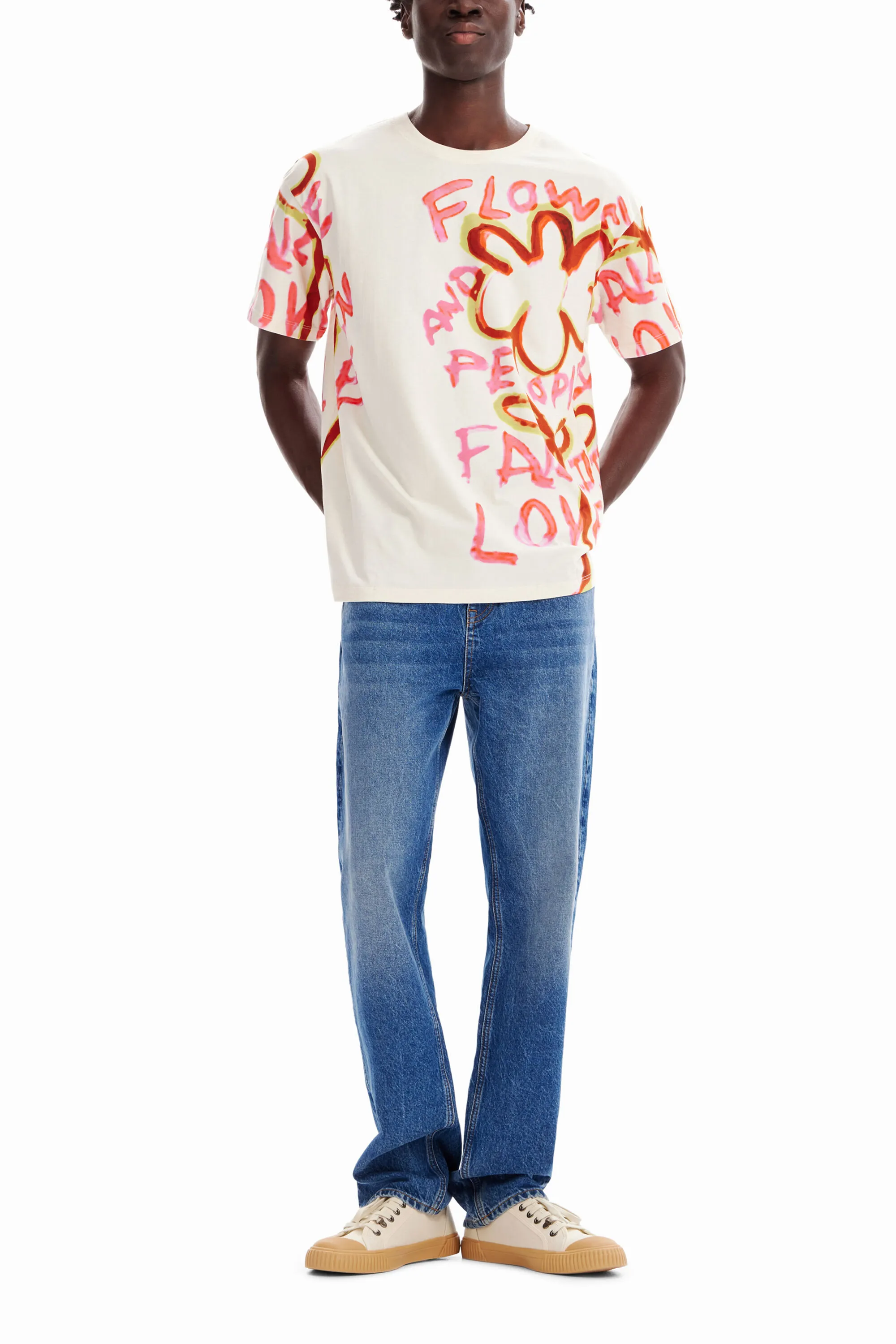 Camiseta oversize mensaje naturaleza