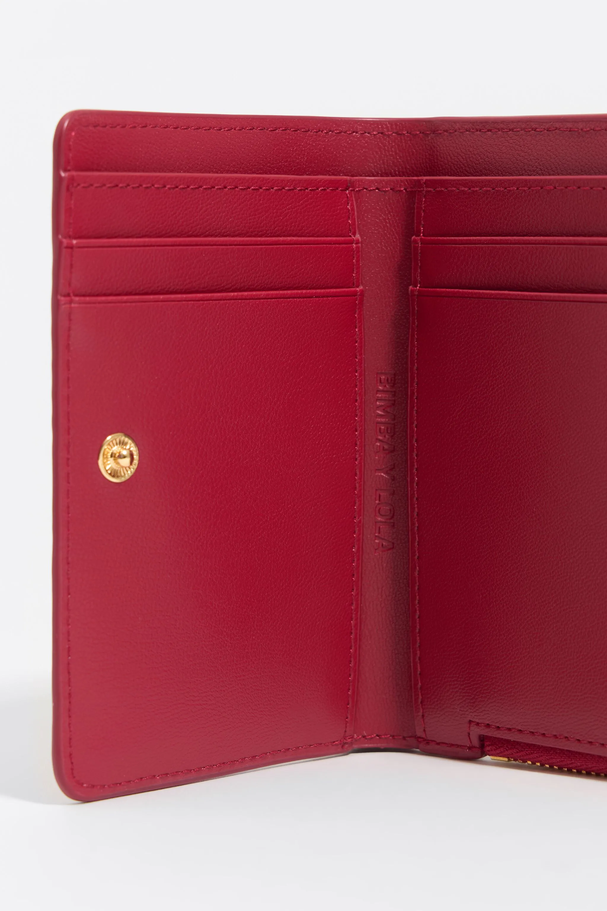 Cartera piel roja