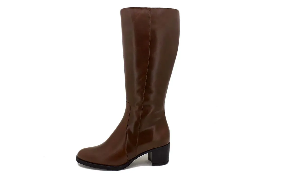 Coffee Leather Boot