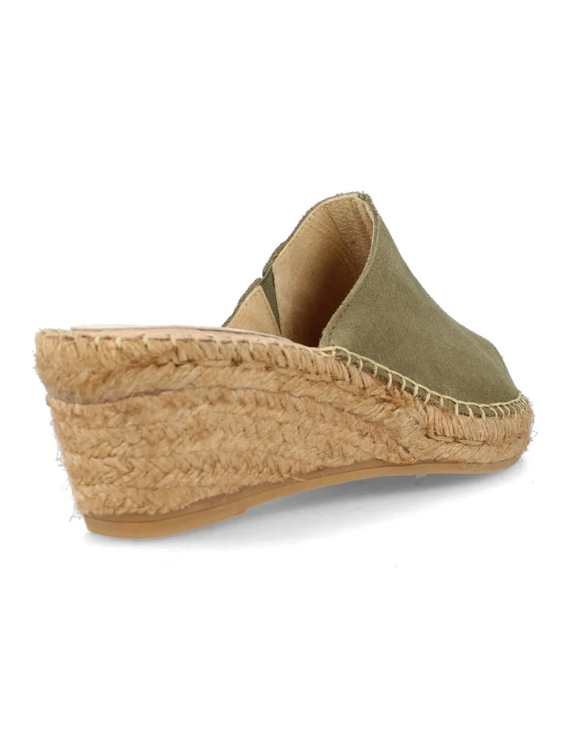 Doña Dora - Zueco Cuña Serraje Kaki