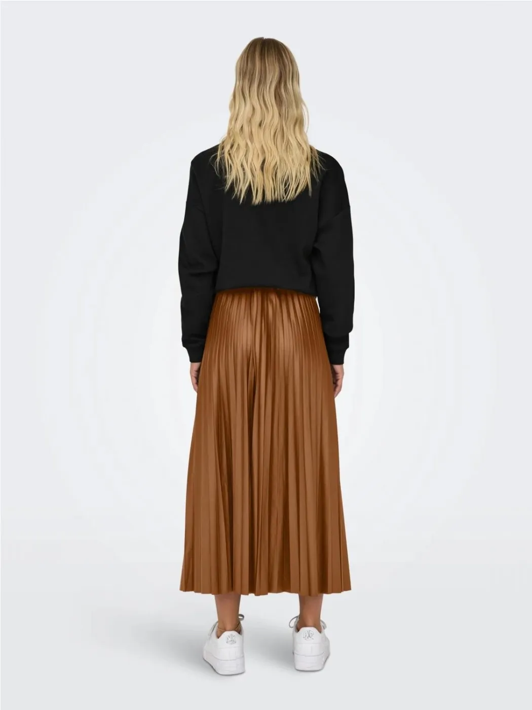 FALDA PLISADA ONLY MUJER ONLANINA CAMEL
