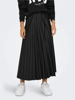 FALDA PLISADA ONLY MUJER ONLANINA NEGRO