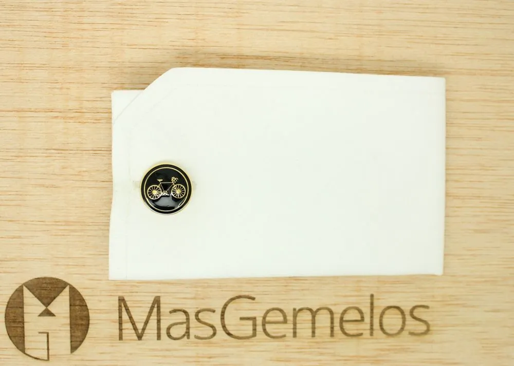 Gemelos para camisa Skultuna Bicicleta Dorada