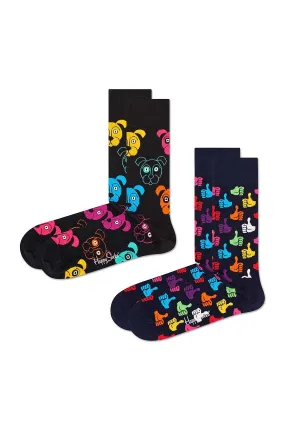 Happy Socks 2-Pack Classic Dog Crew Socks