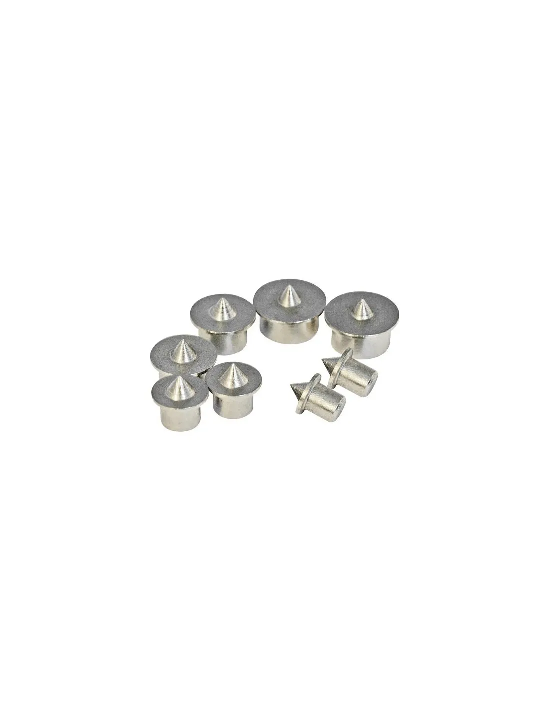 Juego de 8 centradores para espigas de 6 a 12 mm.