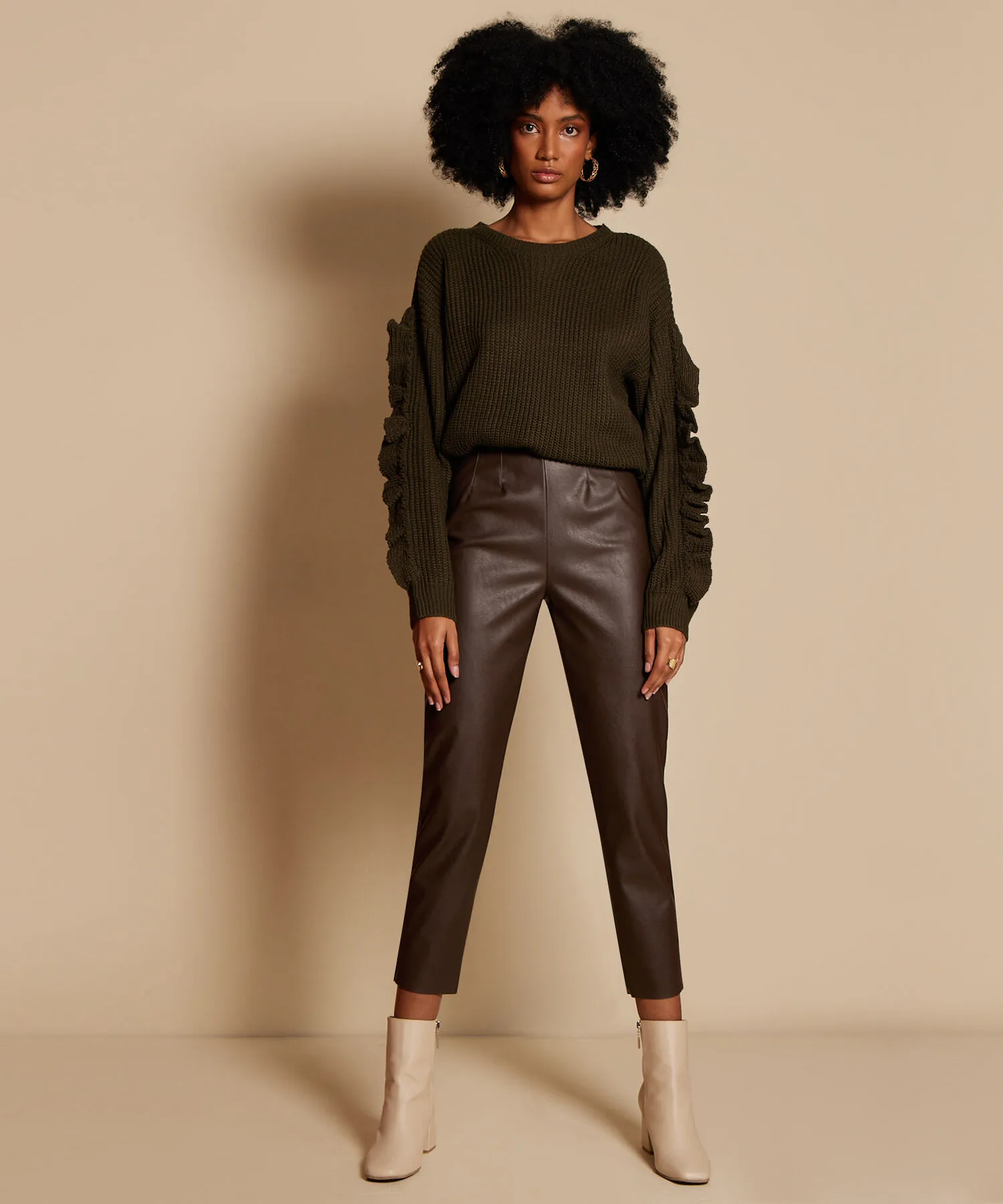 Leggings Preteñido Con Corte En Frente-