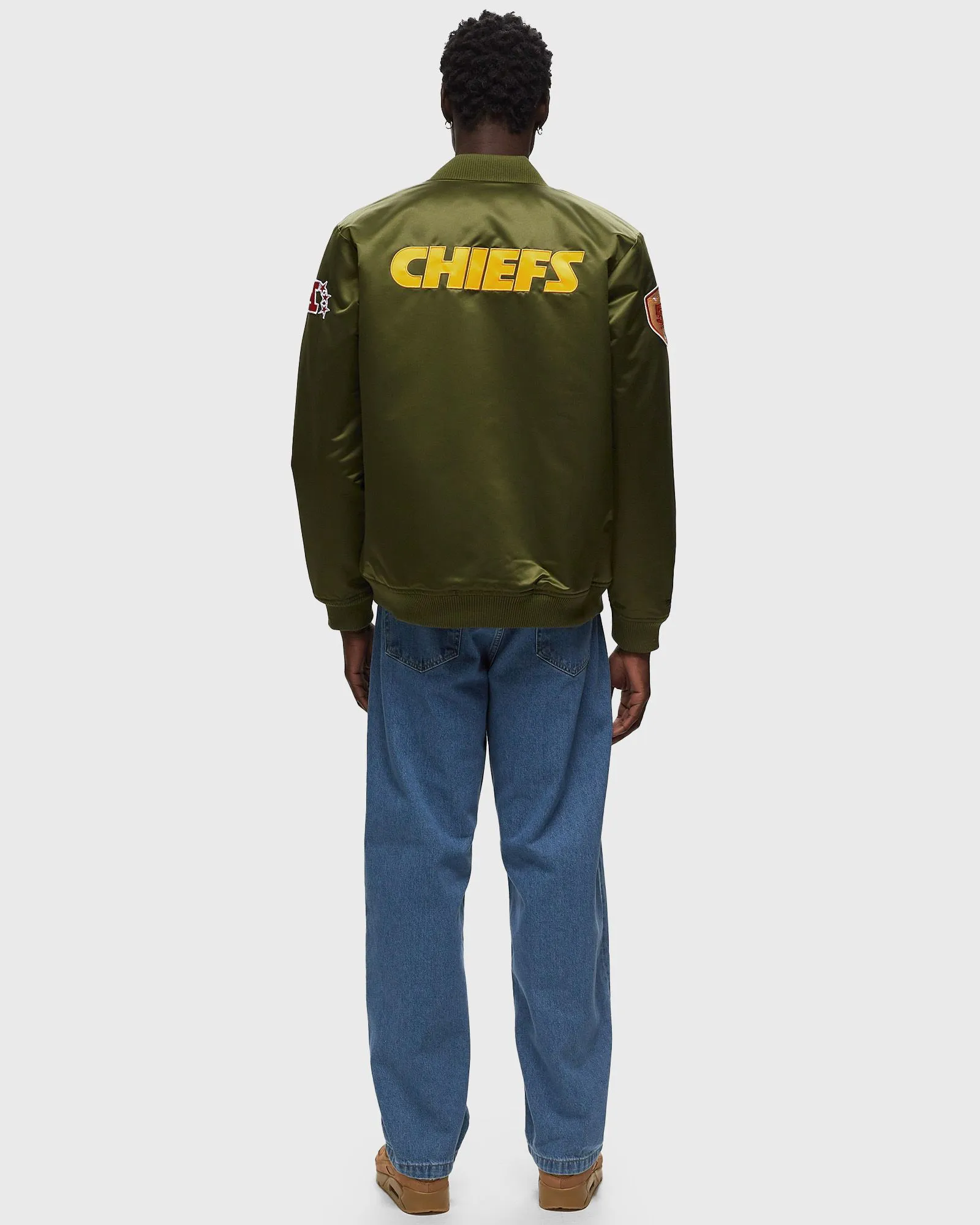 Mitchell & Ness NFL SATIN BOMBER JACKET KANSAS CITY CHIEFS