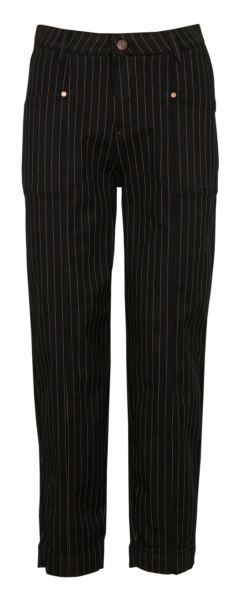 MKT PORTLAND PICADILLY - Vaquero recto de rayas en negro