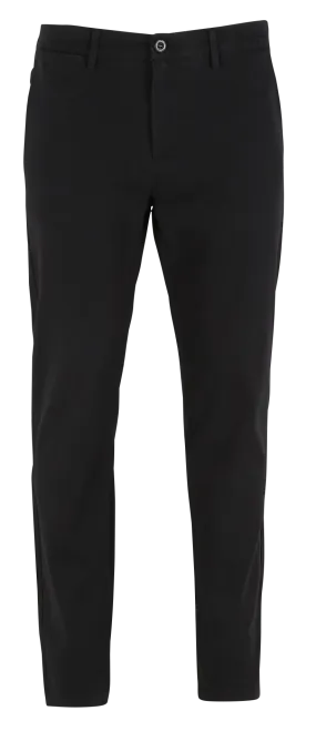 Pantalón chino slim fit de algodón elástico en negro
