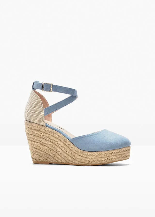 Sandalias de cuña Denim