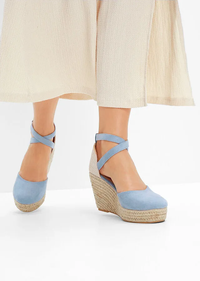 Sandalias de cuña Denim