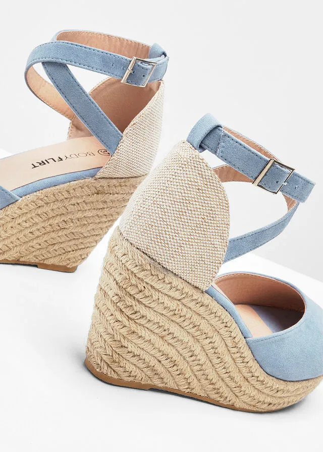 Sandalias de cuña Denim