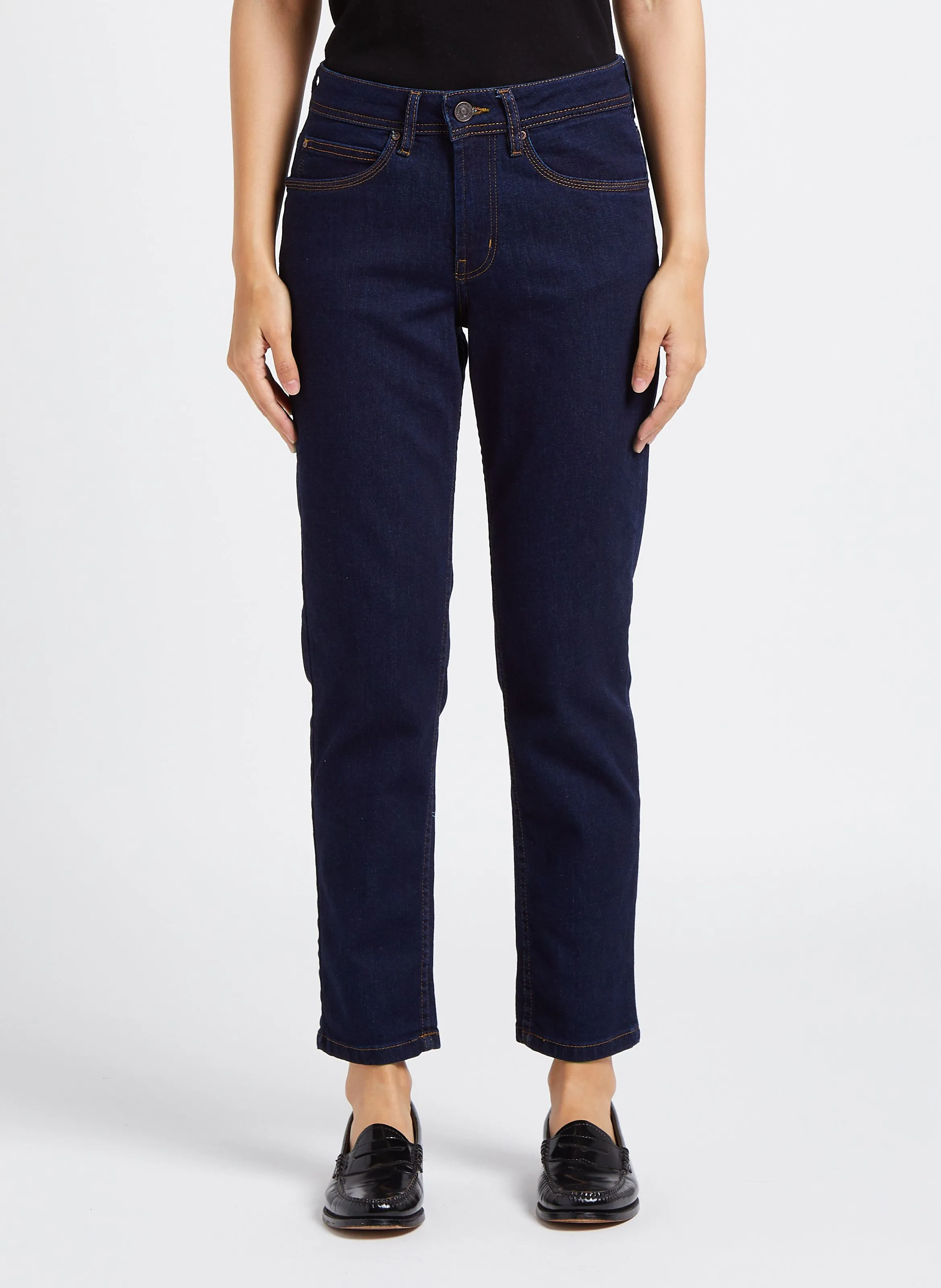 SUD EXPRESS BEN - Vaquero slim de talle alto en azul