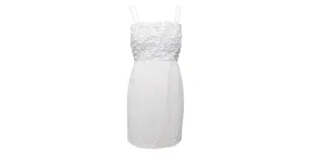 Vestido con adornos de flores La Perla Blanco 